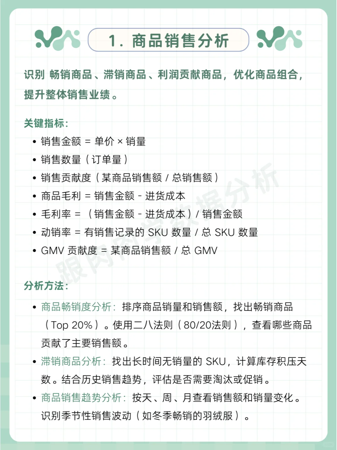 商品分析五大基础维度