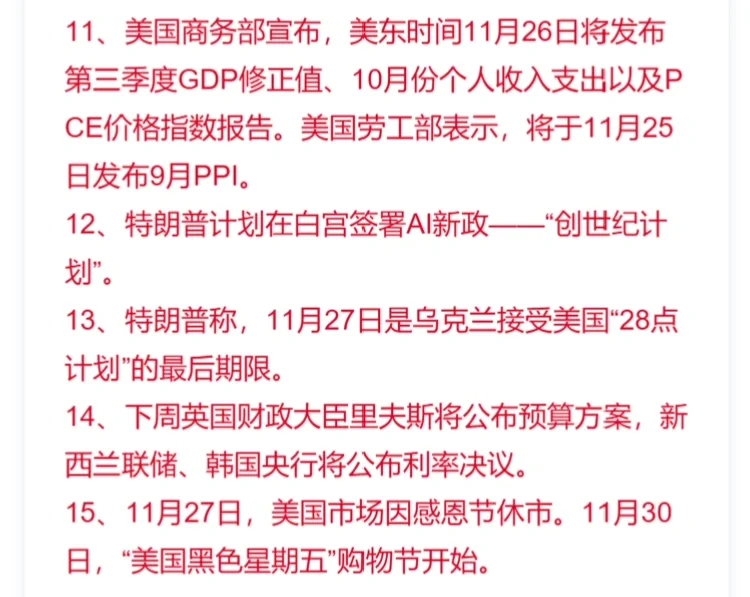 下周资本市场大事提醒