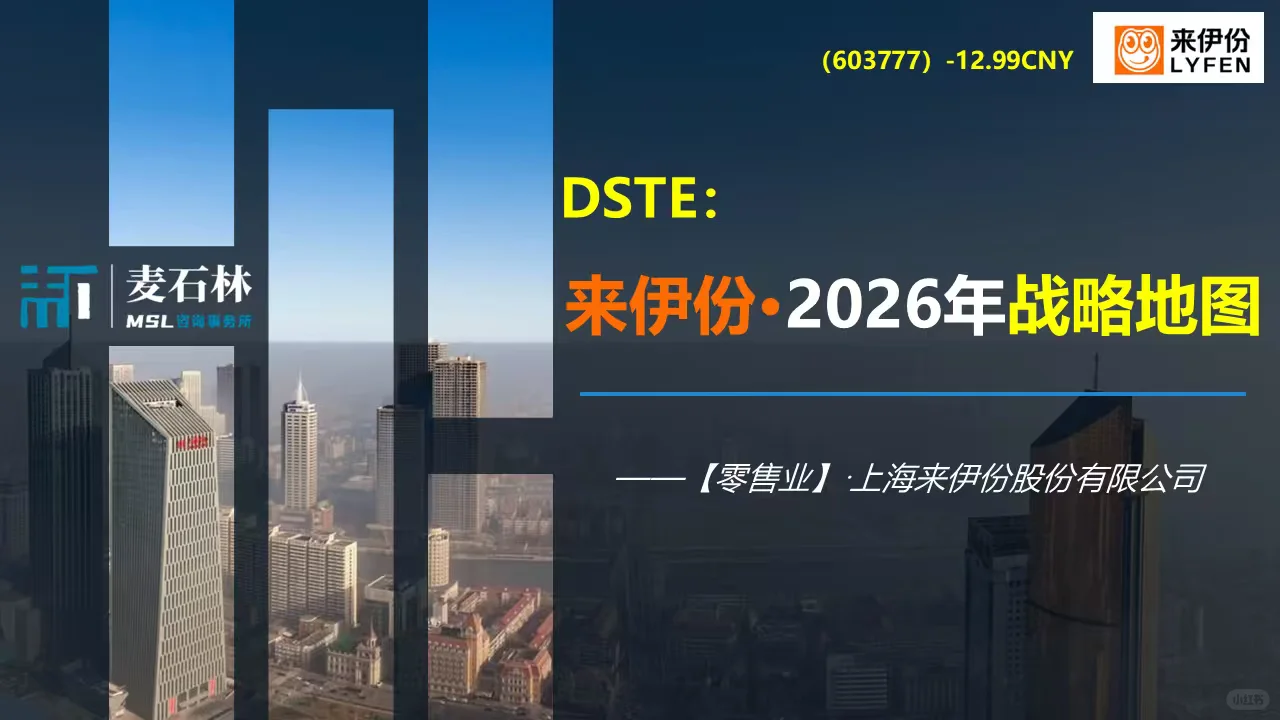 【来伊份】从战略到执行、先看这张2026年战