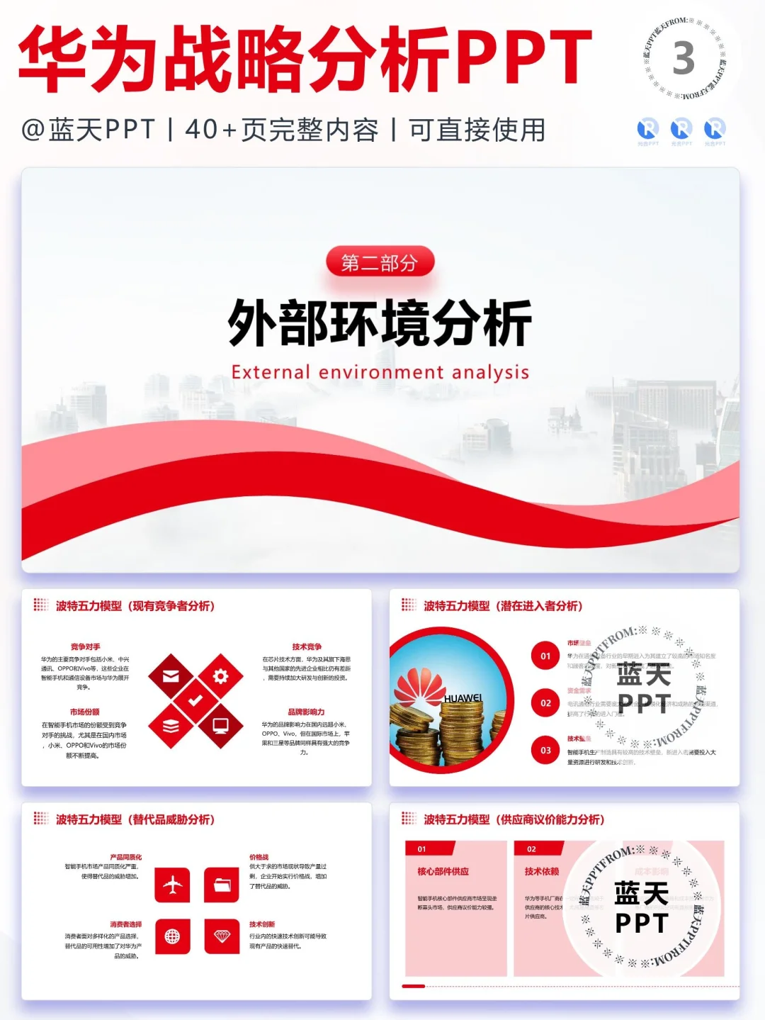 【078】华为战略分析营销策略 SWOT PPT