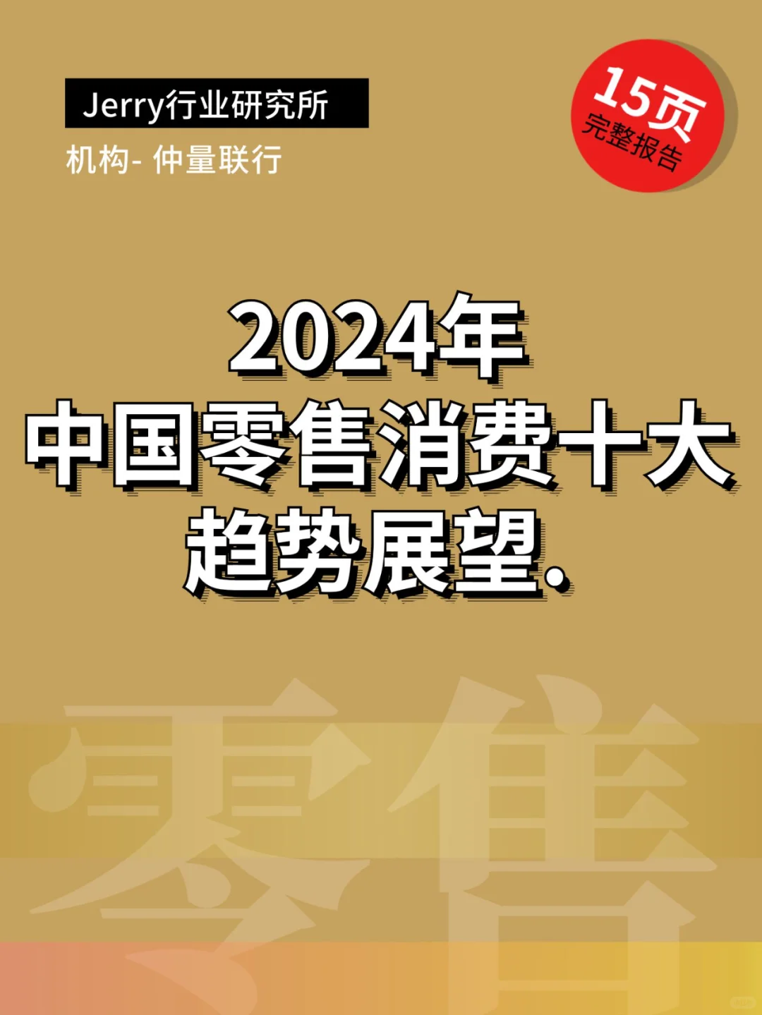 2024年中国零售消费十大趋势展望 附解读思导
