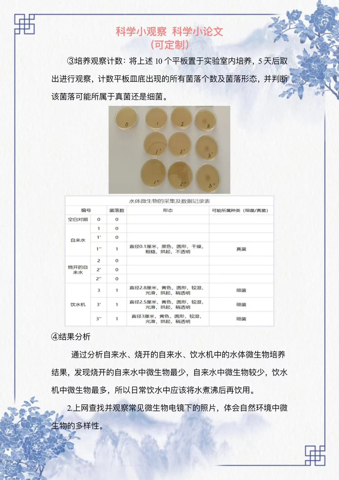 姐妹们，看过来这篇科学观察小报告写的太好