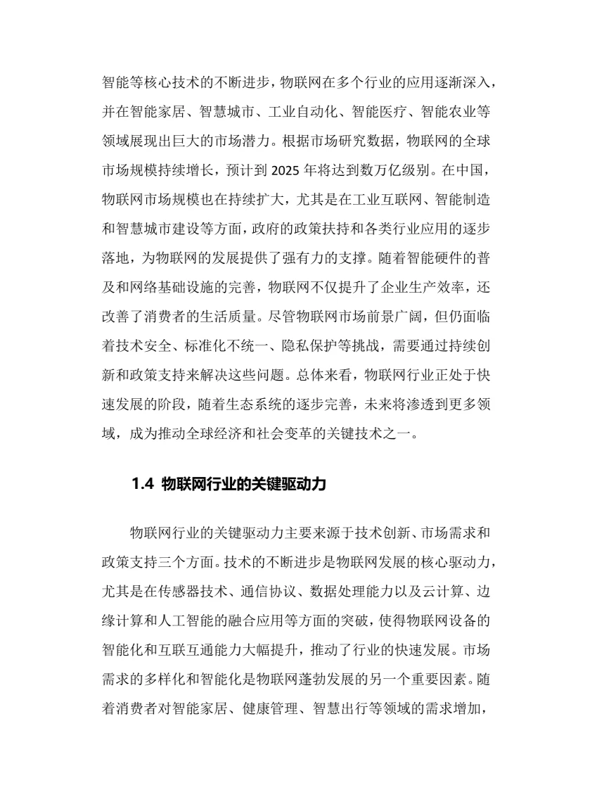 2025年物联网行业调研分析报告