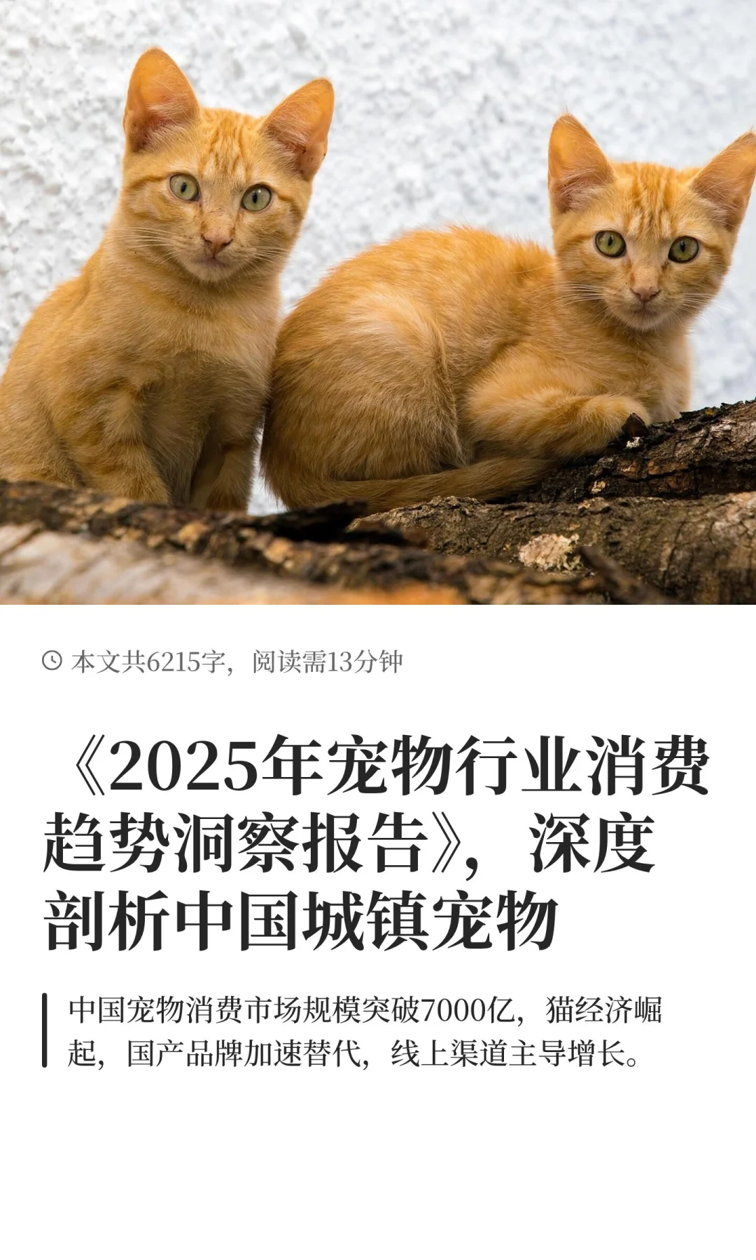 《2025年宠物行业消费趋势洞察报告》，深度