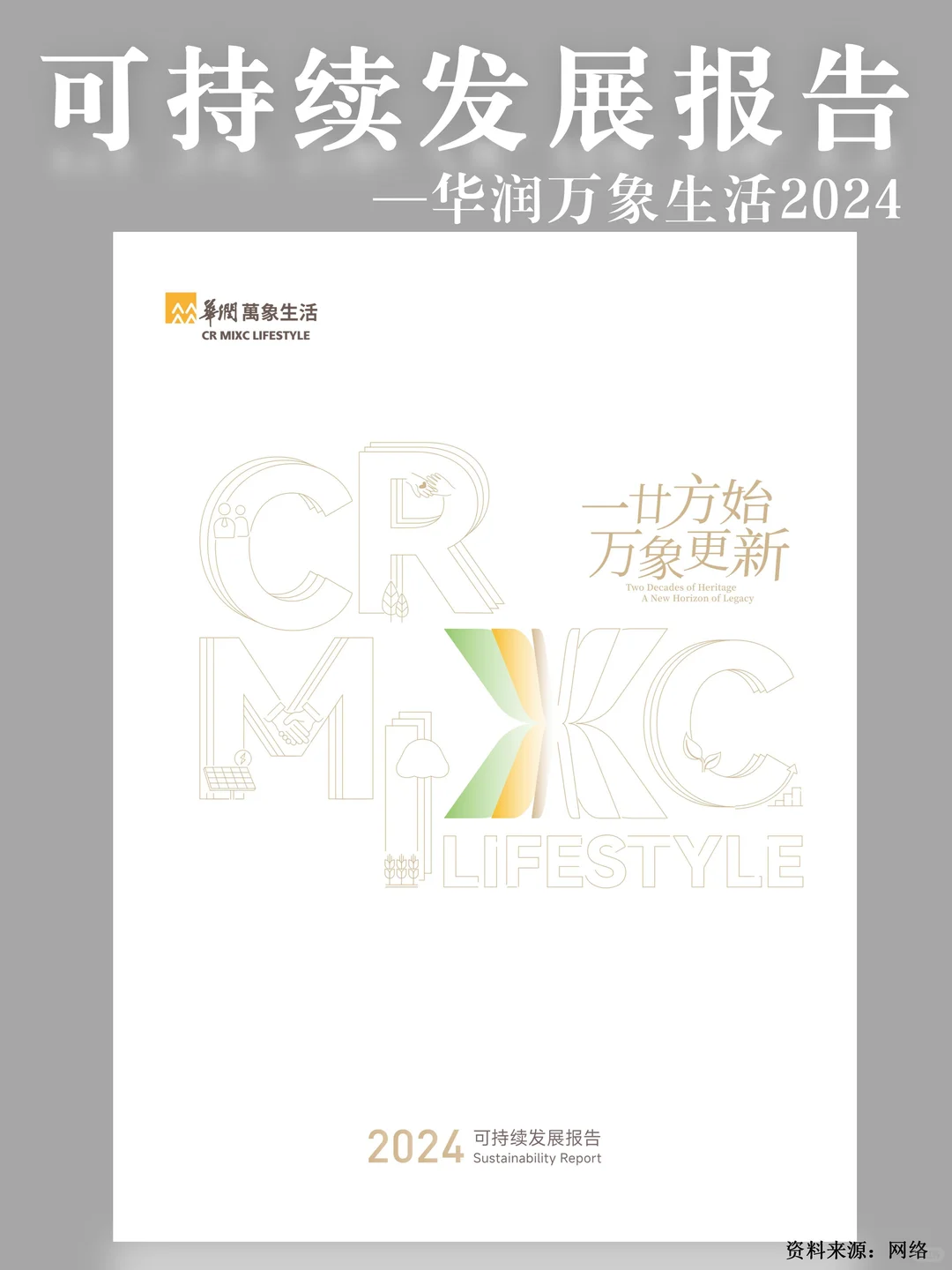 华润万象2024可持续发展报告,封面细节拉满
