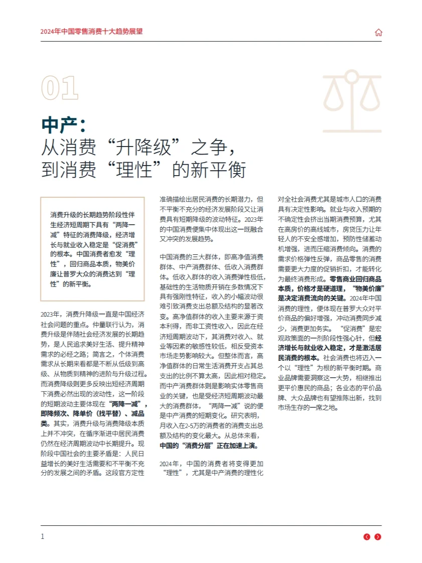 2024年中国零售消费十大趋势展望 附解读思导