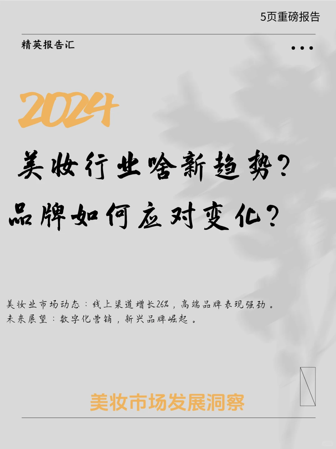 2024美妆行业发展趋势
