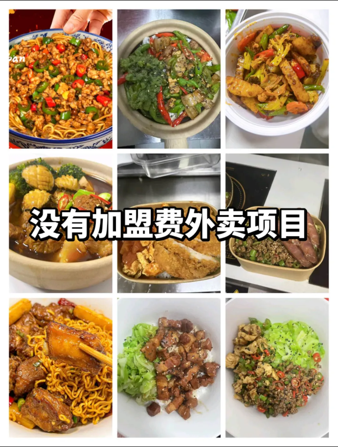 没有加盟费的外卖项目、拌面拌饭外卖项目