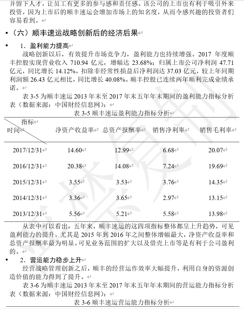 顺丰 战略管理
