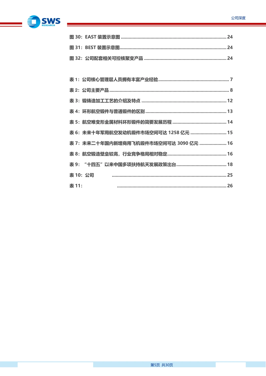 派克新材研究报告:高端锻件供应商成长空间