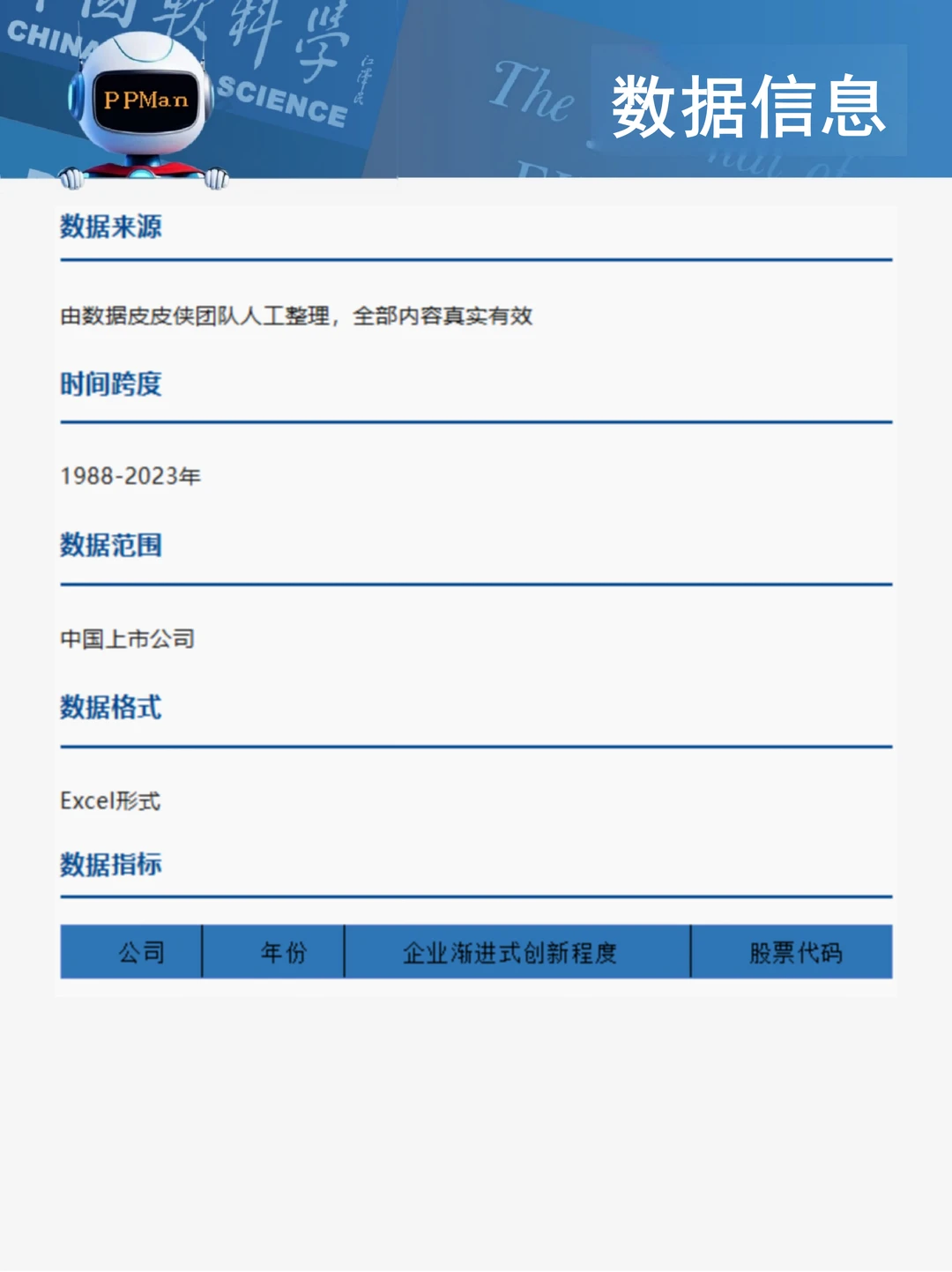 渐进式创新数据!发表顶刊《经济研究》!