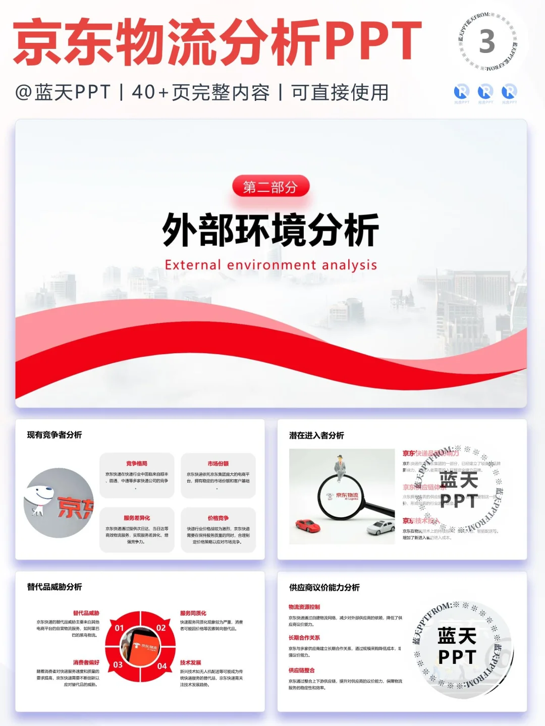 【032】京东物流战略分析营销策略 SWOT PPT