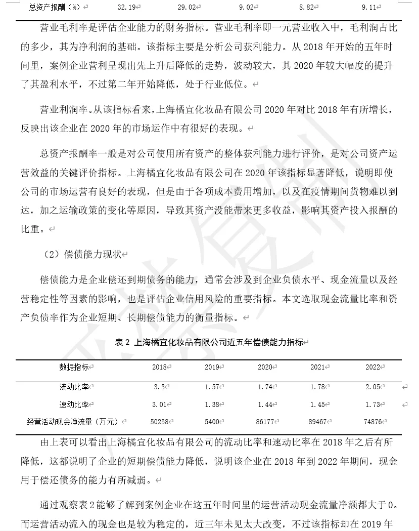 橘宜 财务管理
