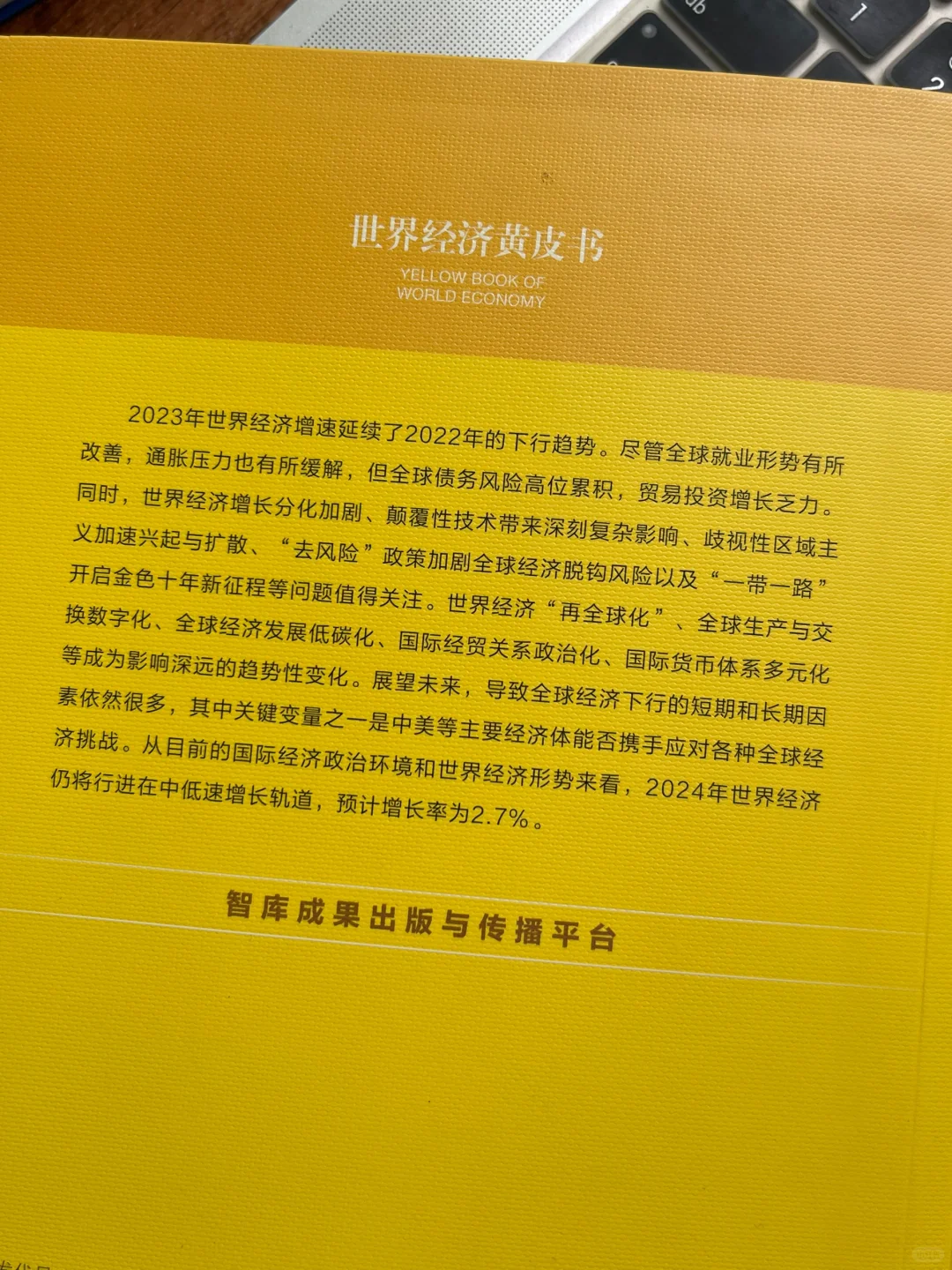 值得推荐的一本书，经济黄皮书！