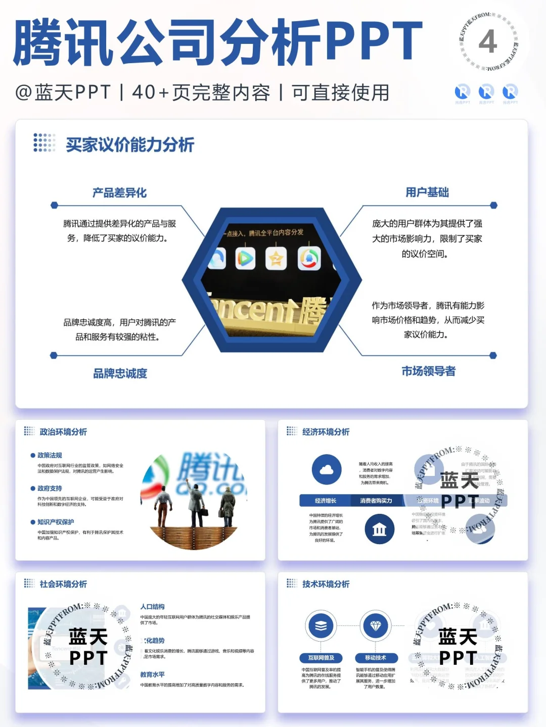 【088】腾讯战略分析营销策略 SWOT PPT