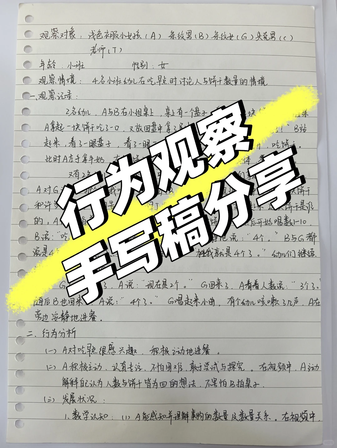 *行为观察手写稿*