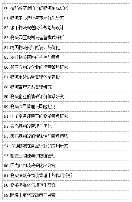 所有学物流管理的大学生一定要刷到