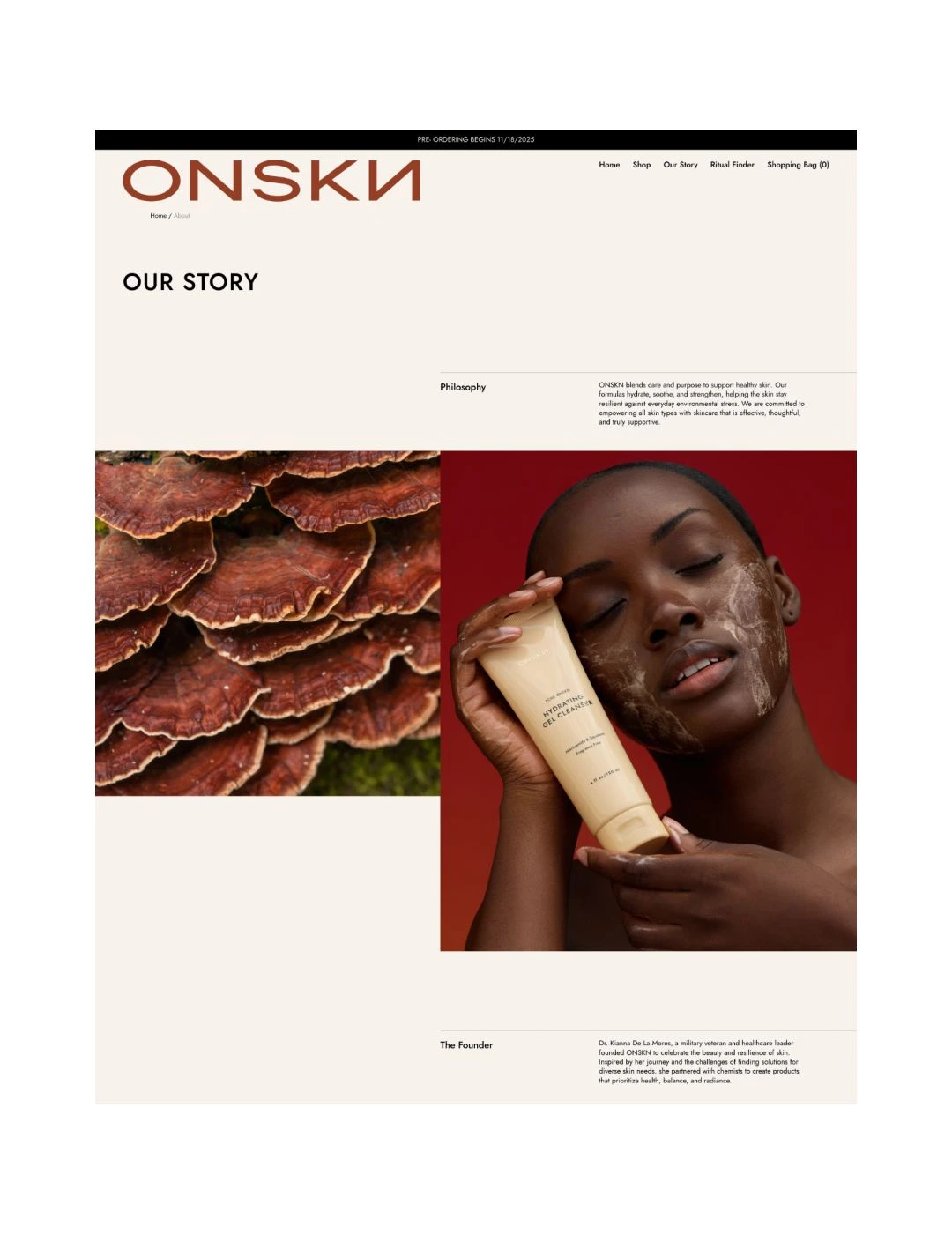 灵感分享|美妆行业ONSKN品牌独立站解析