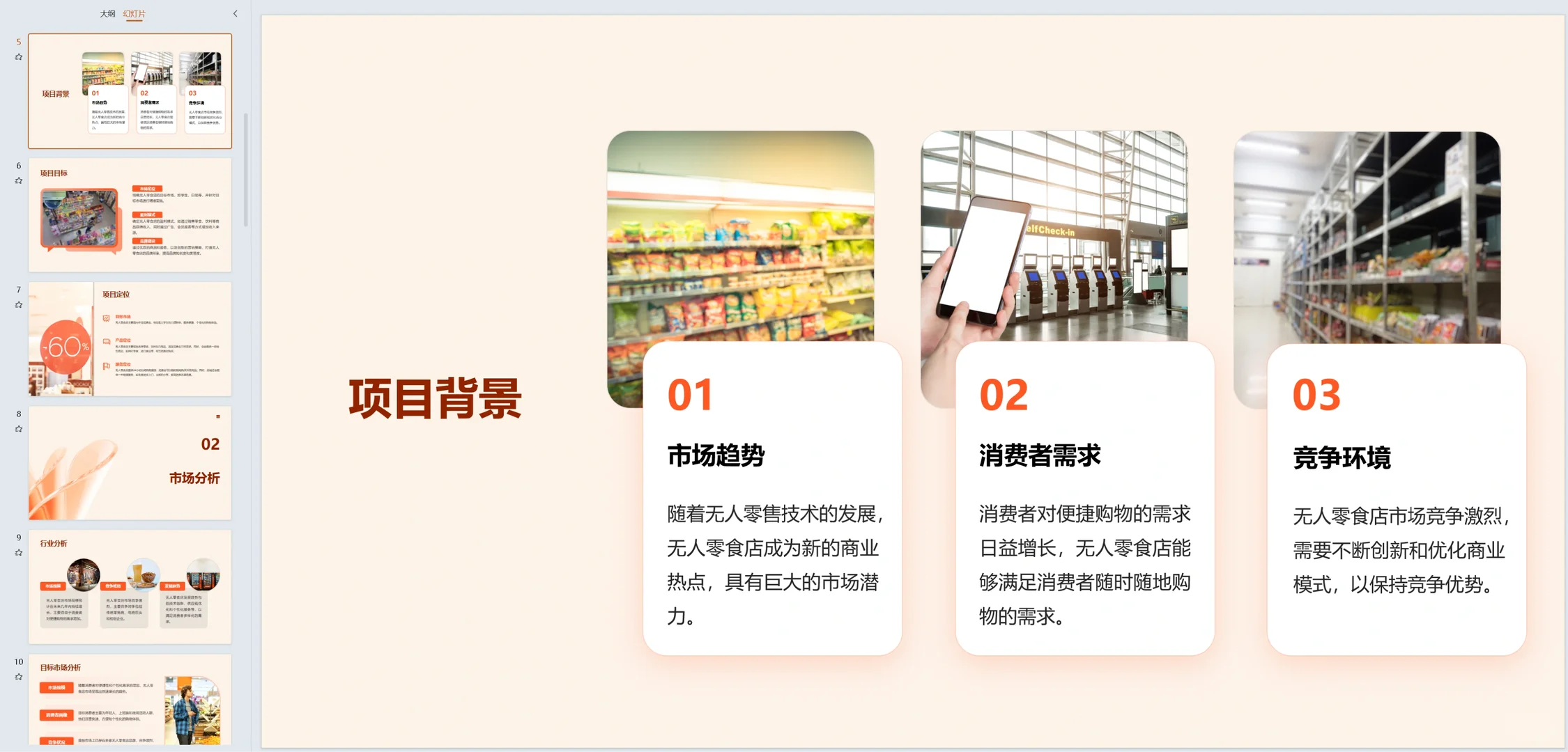 无人零食店商业计划书Word＋PPT