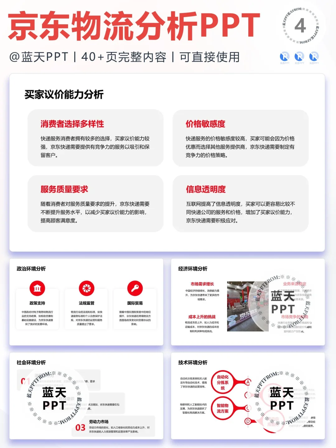 【032】京东物流战略分析营销策略 SWOT PPT