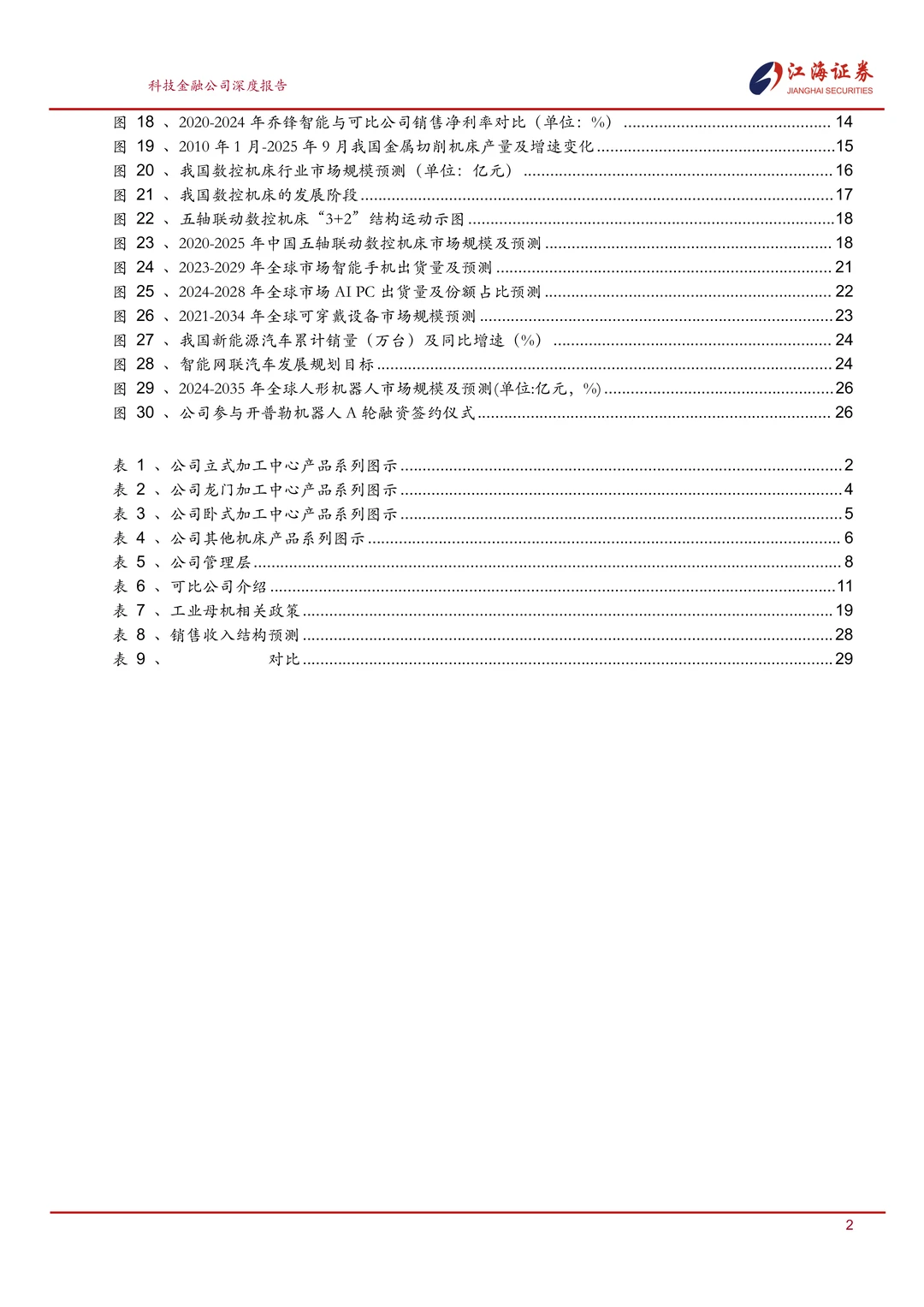 乔锋智能:中高端数控机床专精特新企业报告