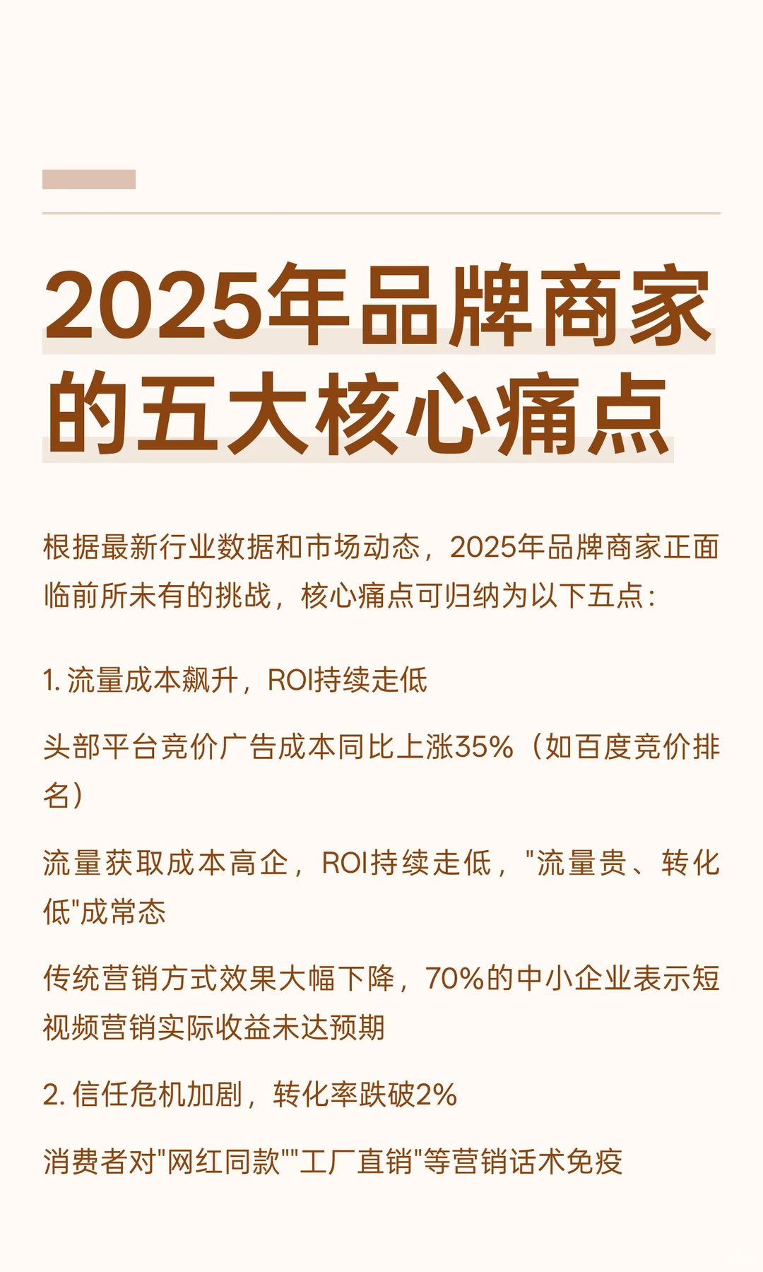 2025年品牌商家的五大核心痛点