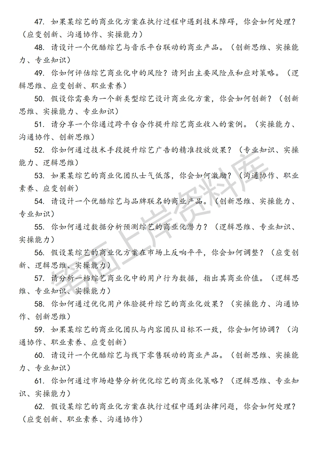 优酷综艺商业产品经理