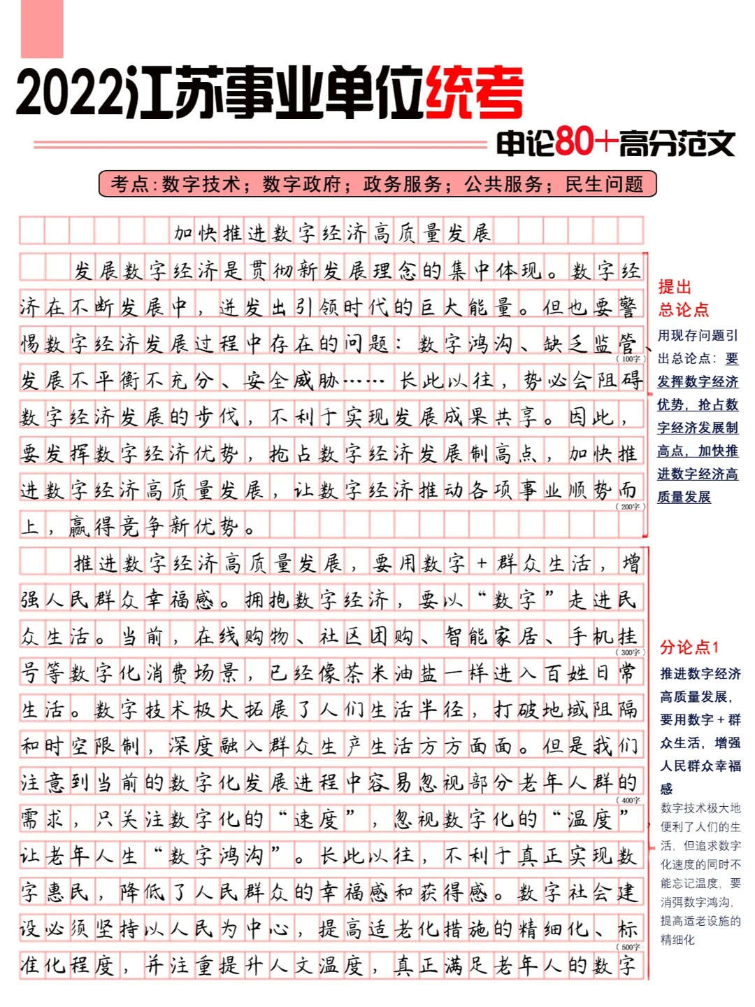 省考联考范文：加快推进数字经济高质量发展