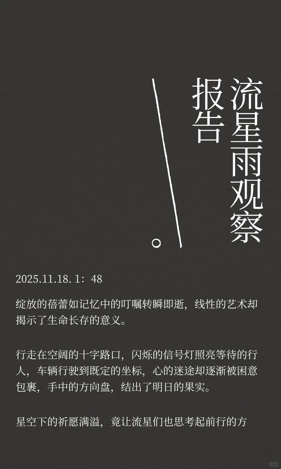 流星雨观察报告