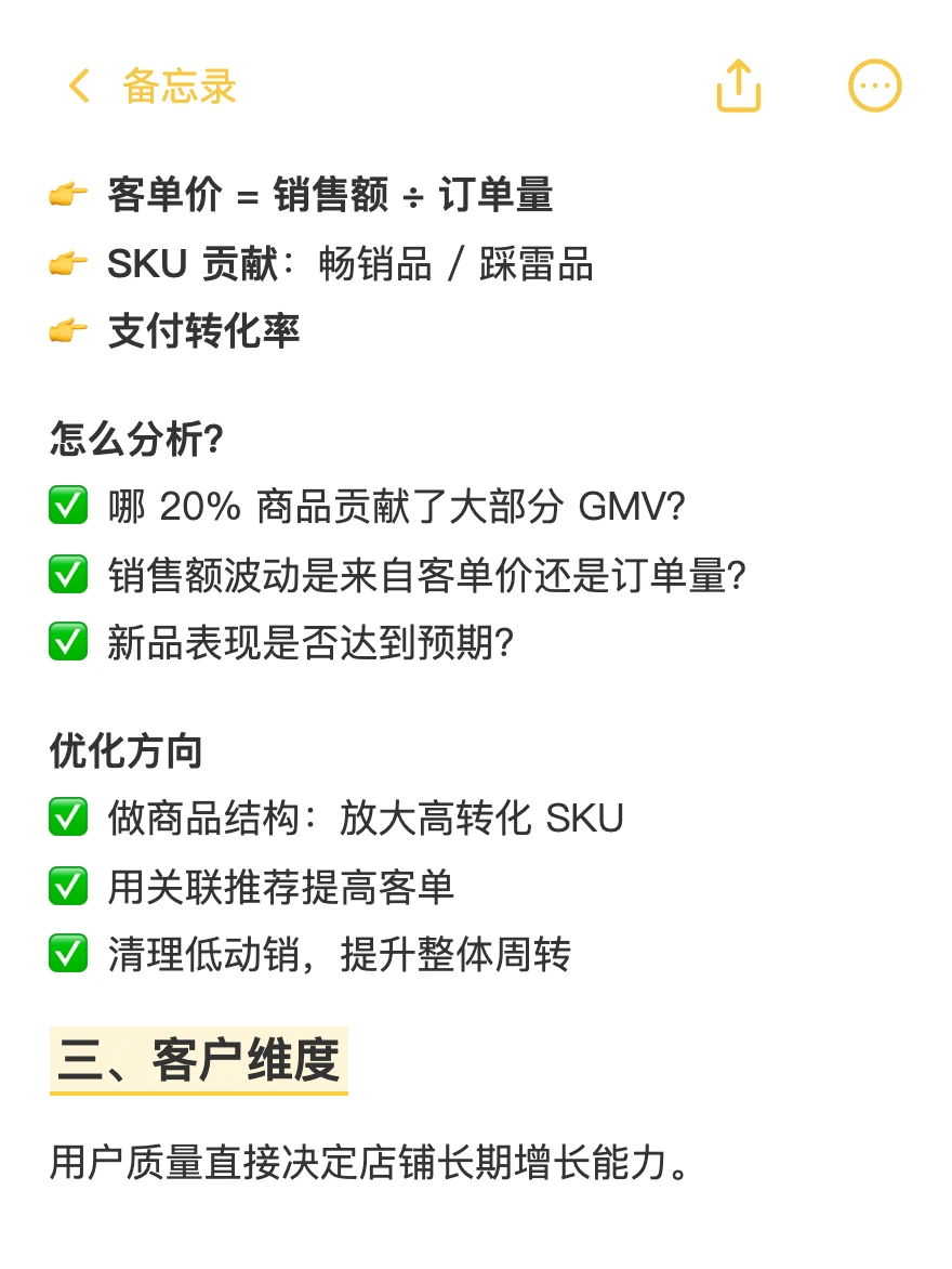 电商运营数据分析｜5大维度➕指标