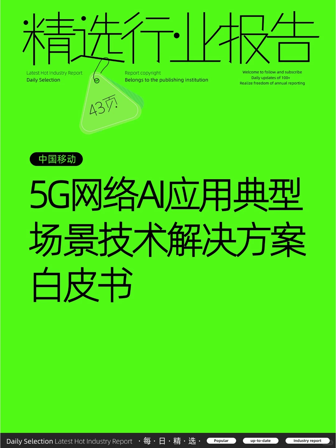 5G网络AI应用典型场景技术解决方案白皮书
