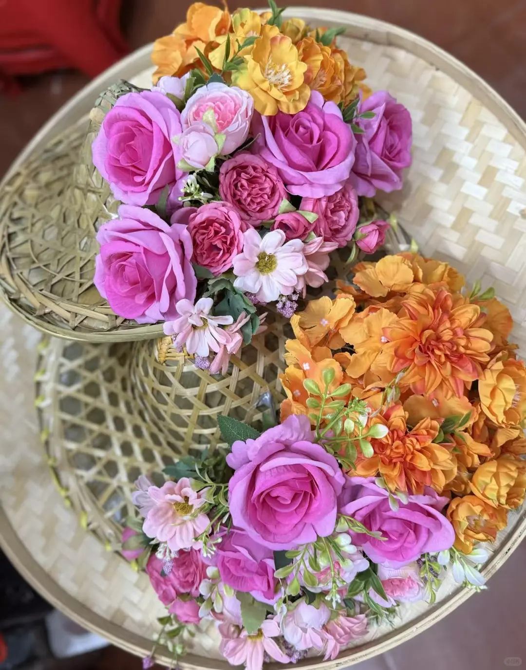 亲子款，布朗族簪花帽子