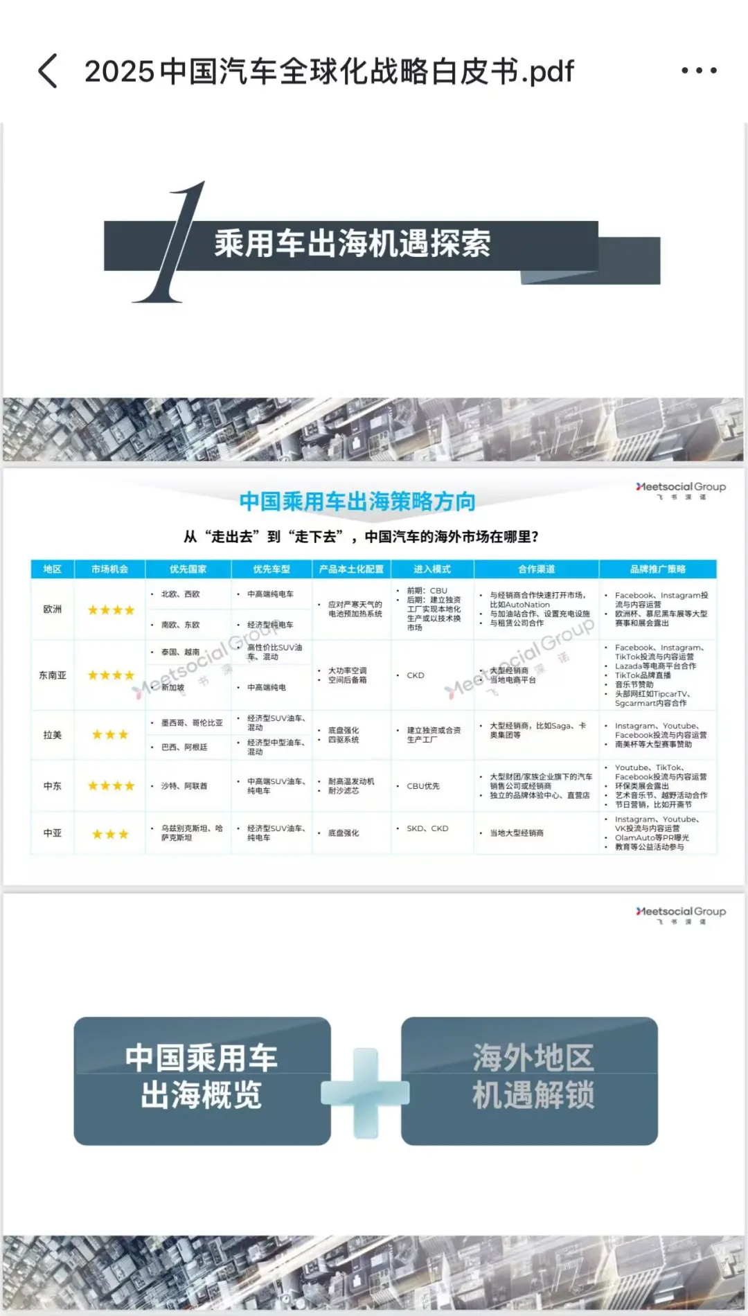 2025车企出海全景洞察，分区域，求职可看