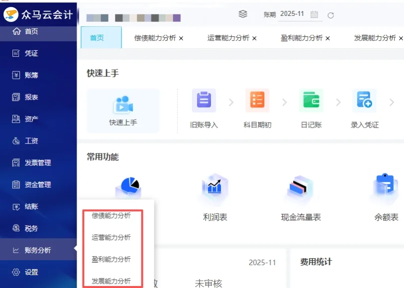 众马云会计-账务分析2