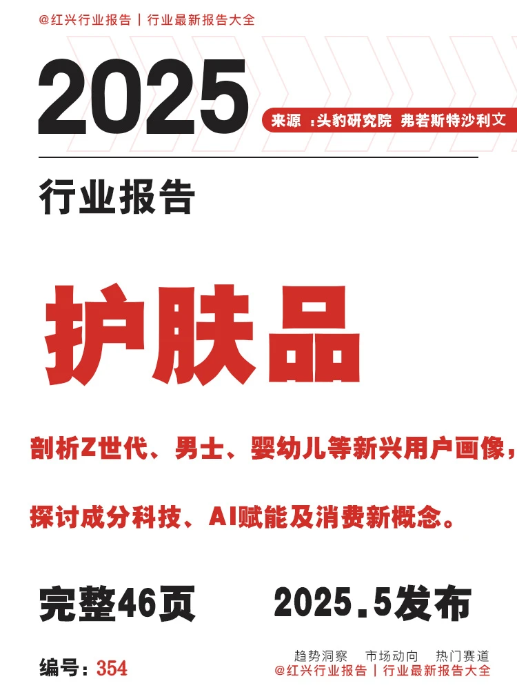[种草R] 2025年中国护肤品行业深度洞察！
