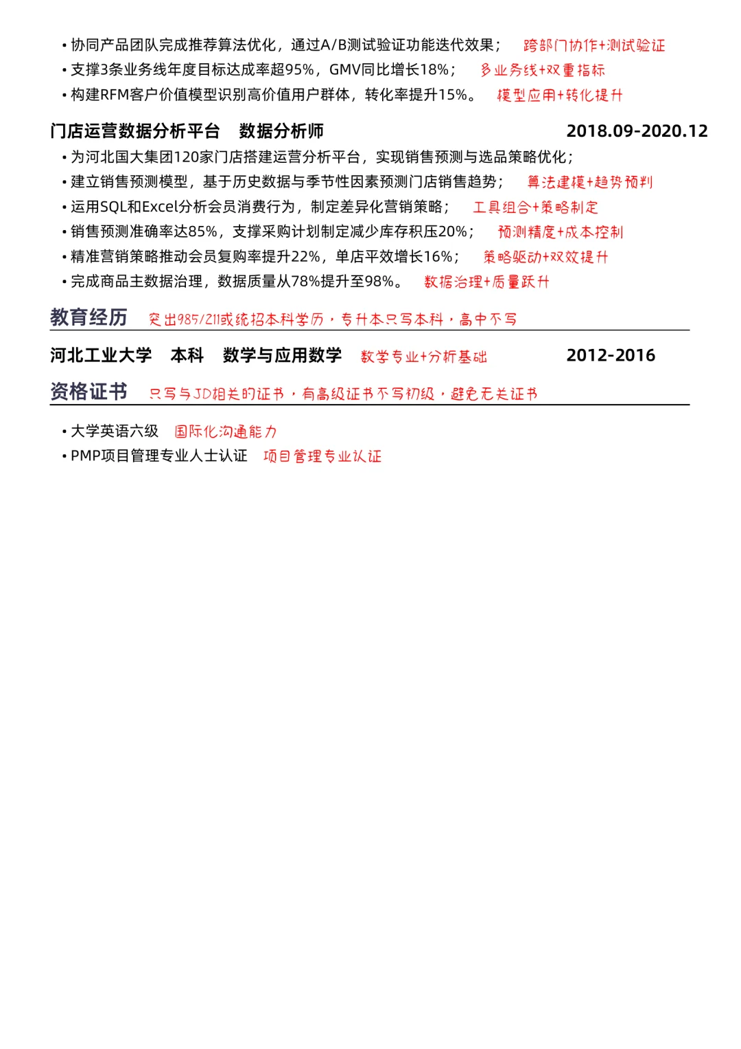 100w商业分析师,HR无法拒绝的简历优化❗