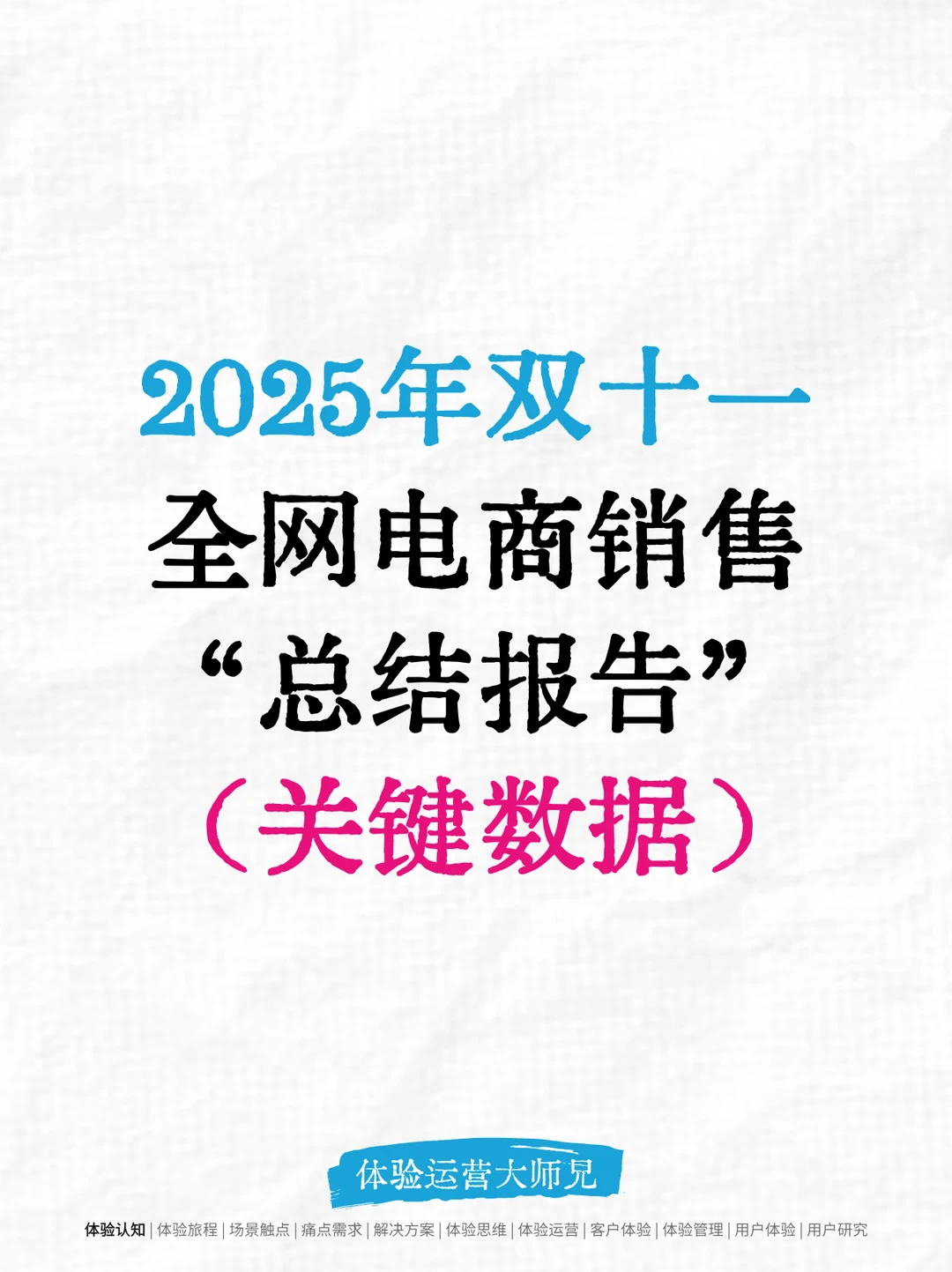 关键数据：2025双十一全网电商销售总结报告