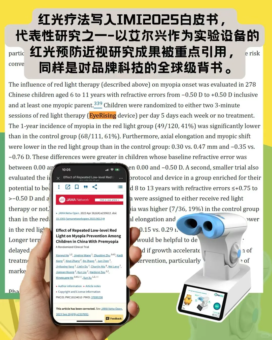 《国际近视研究所2025白皮书》收录红光！