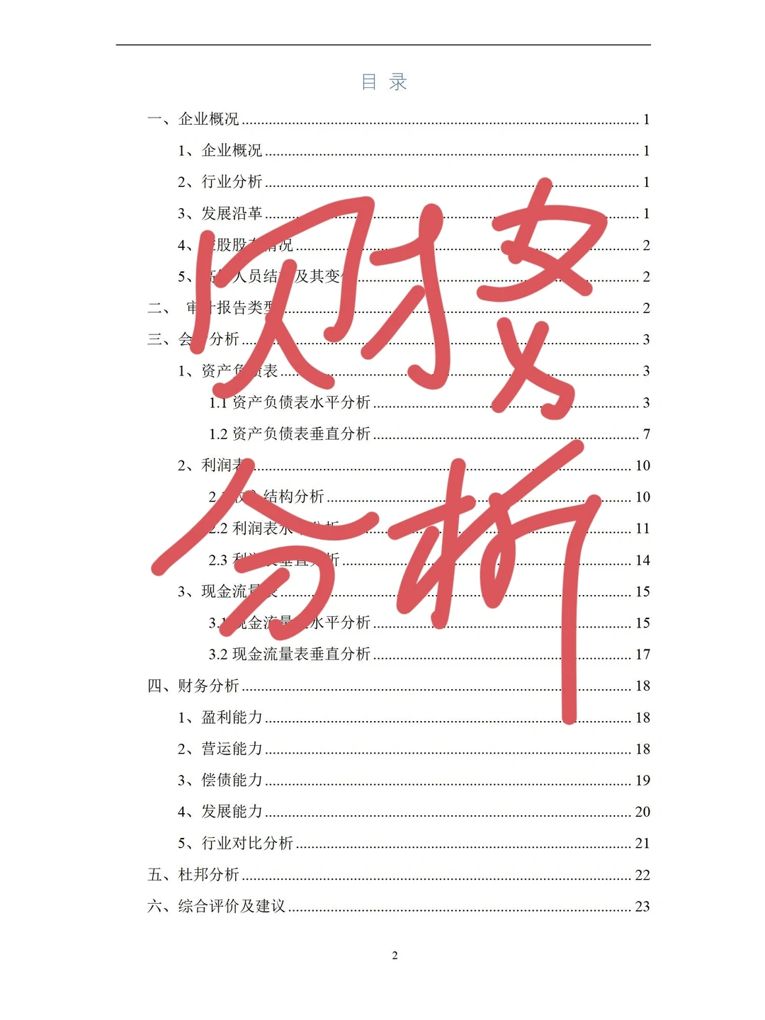 财务分析报告模板 | 成为出色财务经理