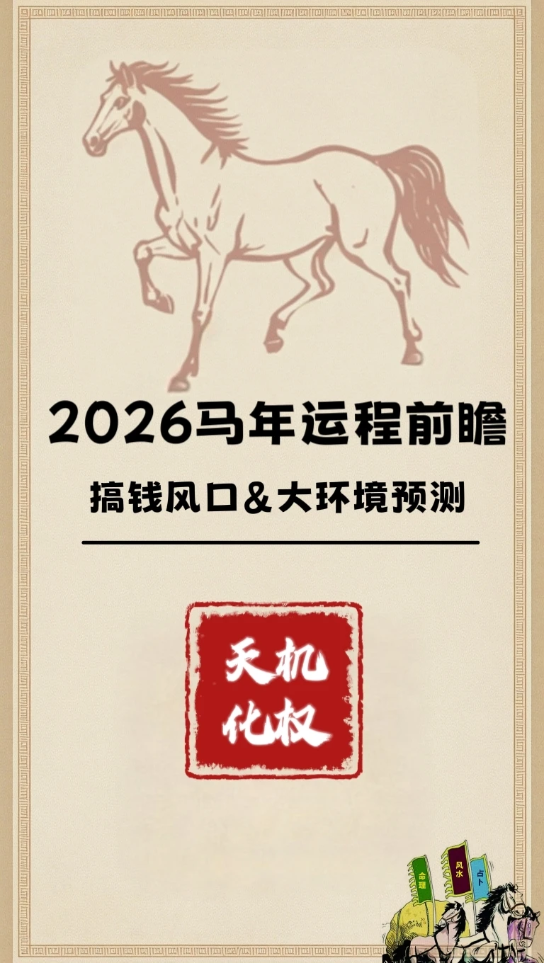2026马年运程抢先看，行业布局快人一步
