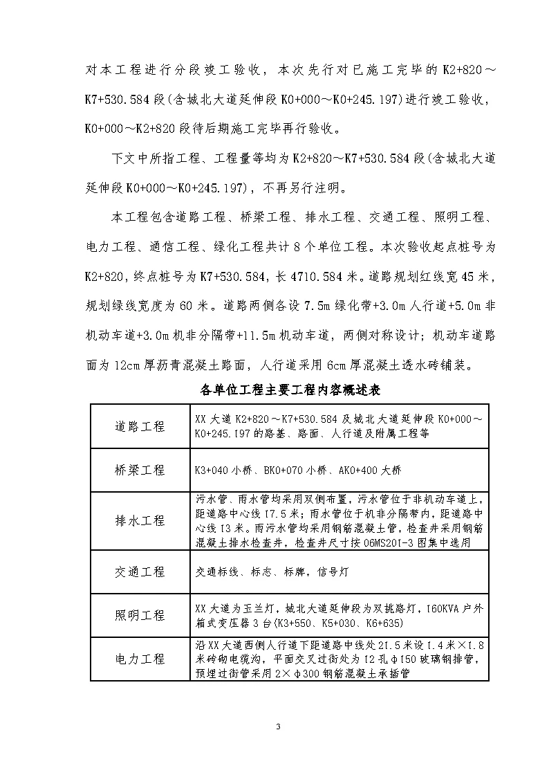 市政工程自评报告