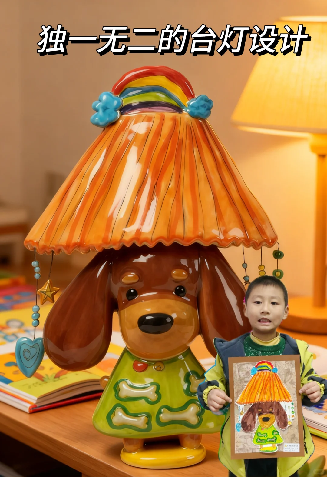 小朋友设计绘画的创意台灯太有趣了??