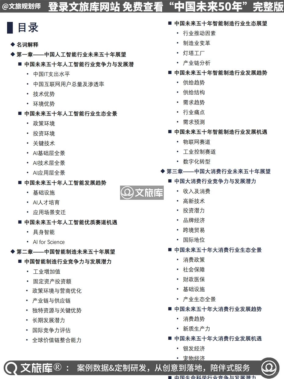 中国未来50年产业发展趋势白皮书报告194页