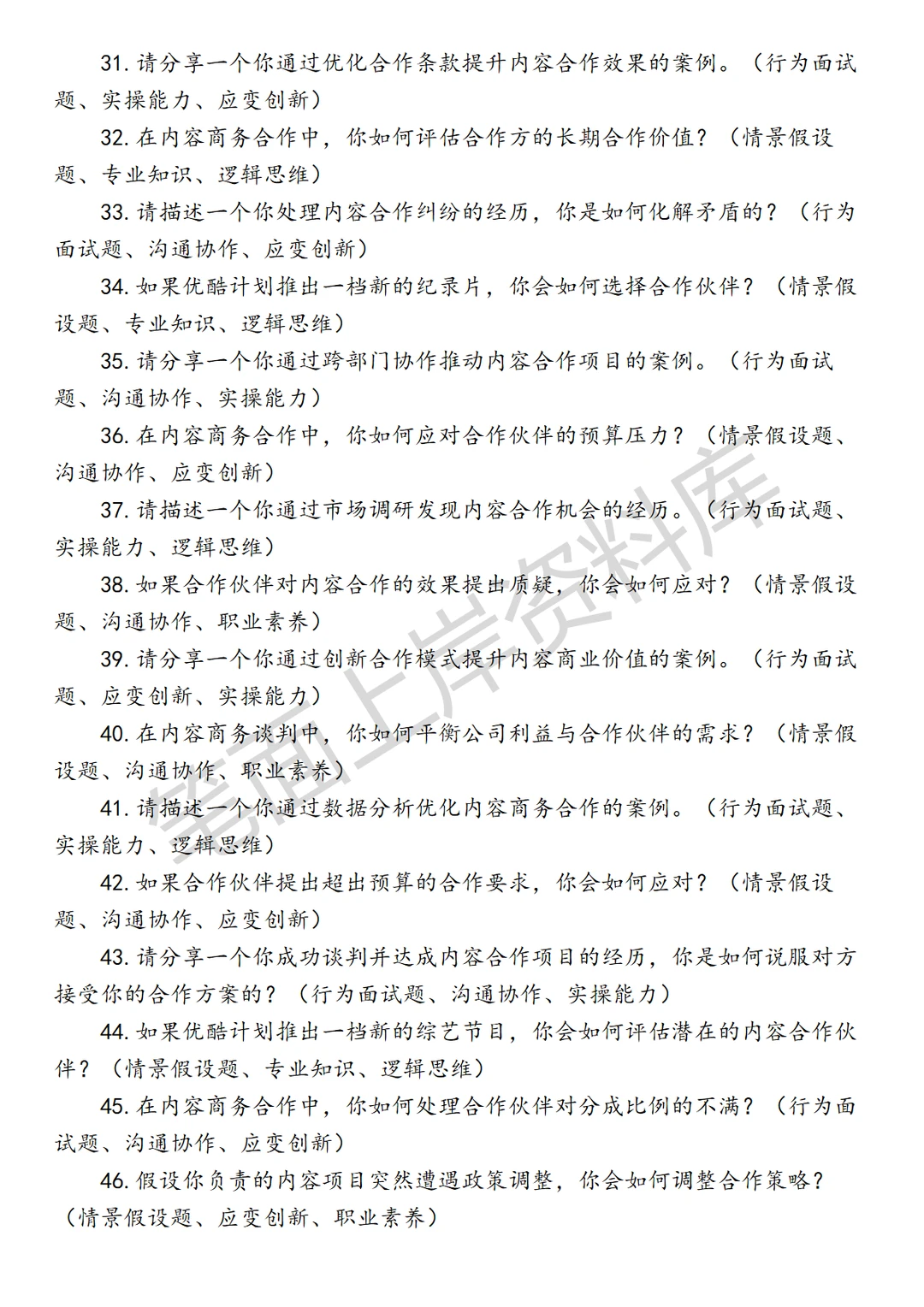 优酷高级内容商务专员