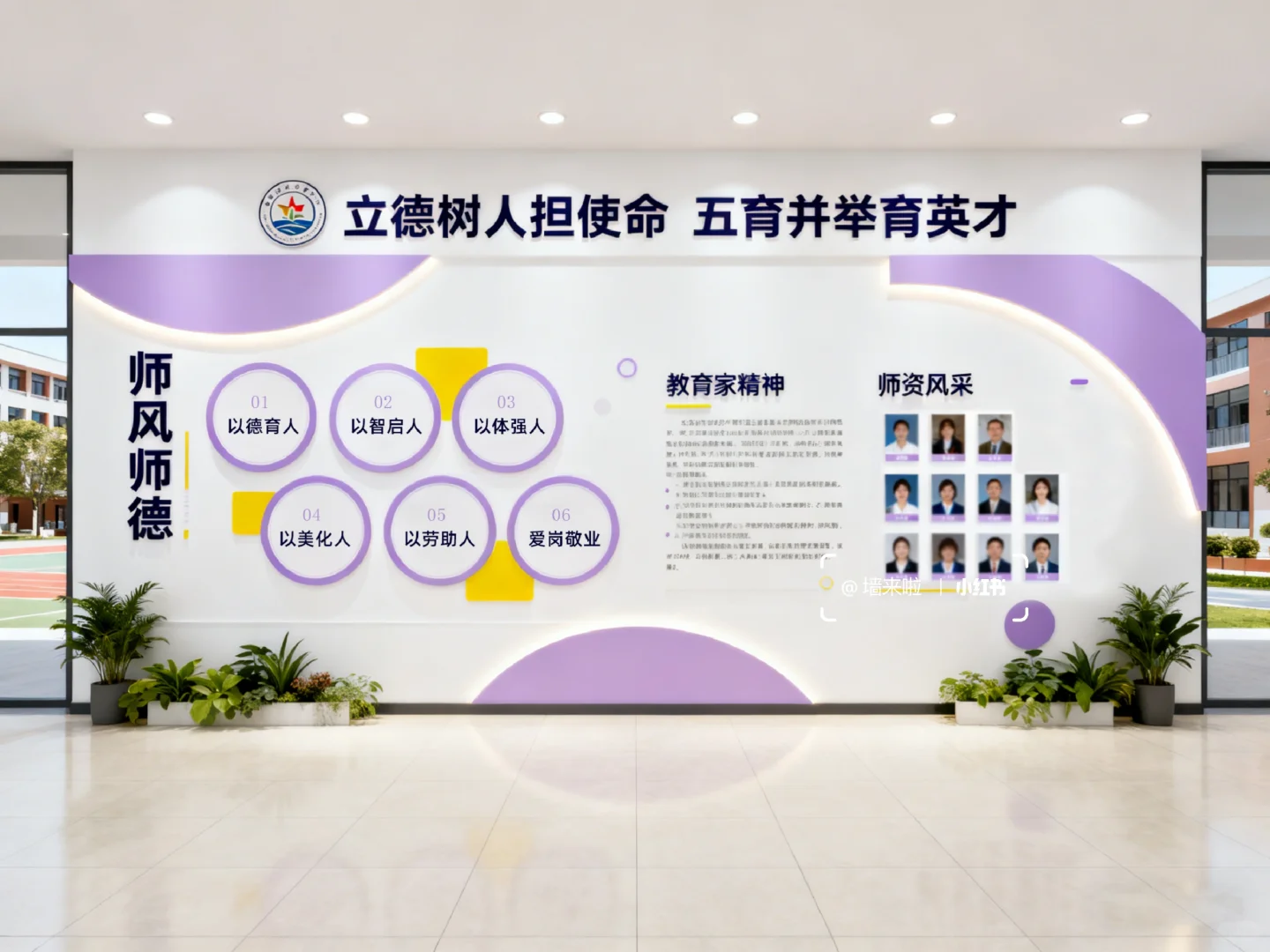 刷到别划走，来看看这面别人学校的文化墙