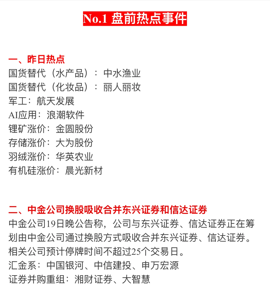 ?【11月20日 | 周四盘前热点速递】?