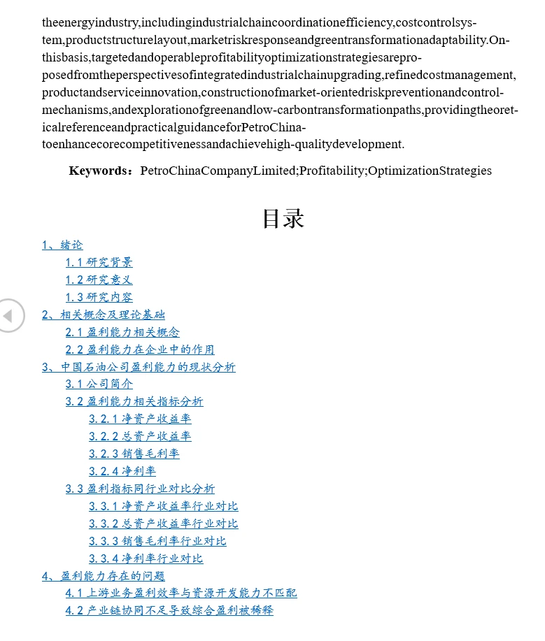 2020-2024中国石油公司盈利能力优化策略研