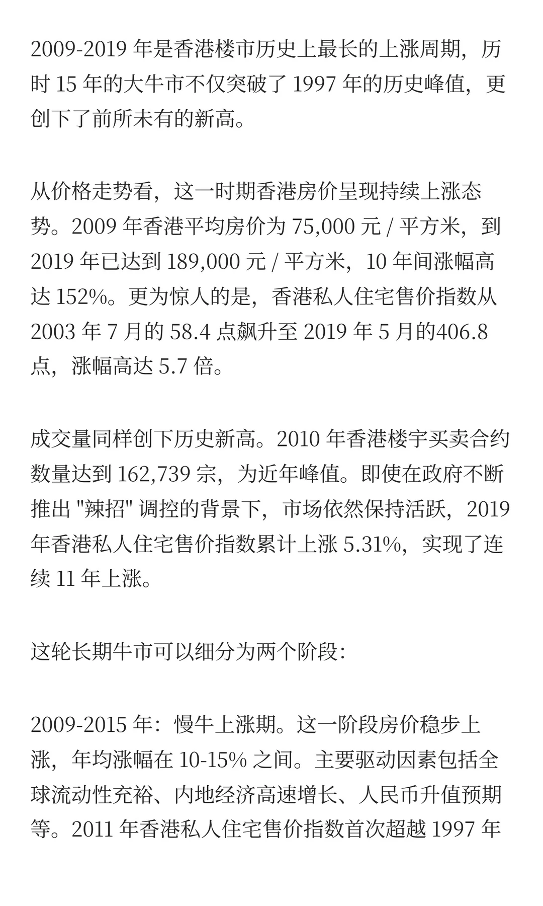 香港楼市20年发展趋势深度研究报告 PART1