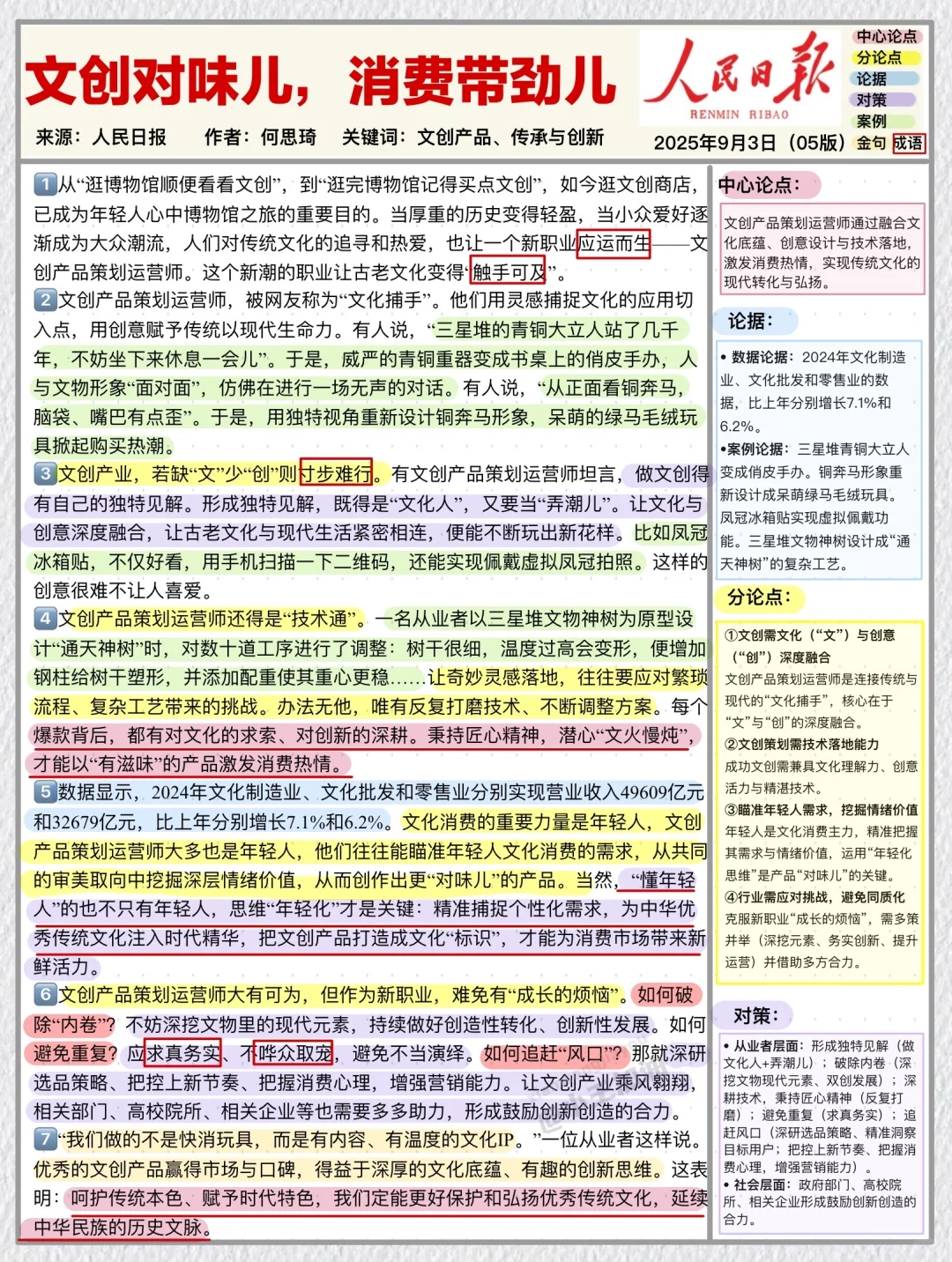 人民日报每日精读打卡｜9月7日【传承与创新】