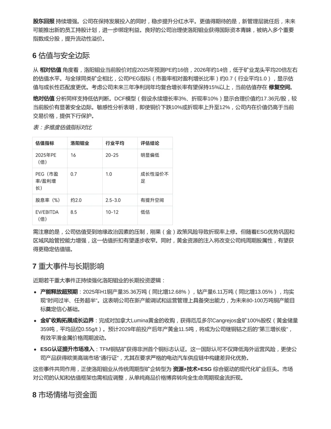 洛阳钼业中长期投资价值分析报告2025.10.7